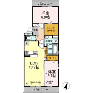 【間取り】 | アンダーフォレストⅤ　A棟