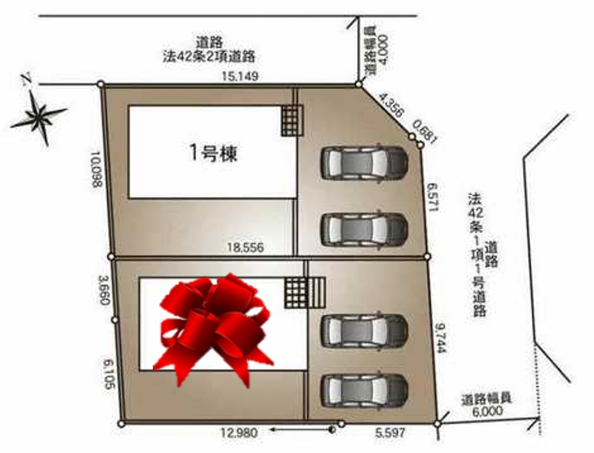 【Cradle garden】下野市下石橋 第3の区画図|〇完成前に早くもラスト１邸！
