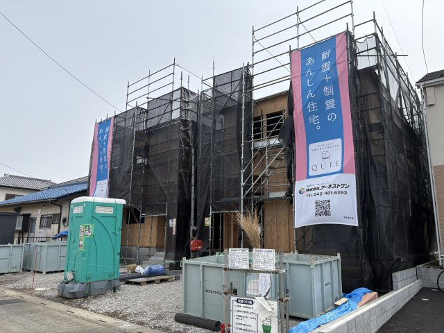 【外観】 | 本庄市児玉町金屋第7　新築戸建 クレイドルガーデン 全2棟 1号棟 | 3/13撮影