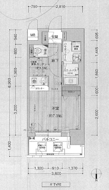 ライジングコート名古屋駅南の間取り