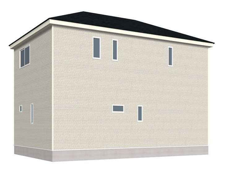 高知市南金田第1　2号棟新築一戸建ての外観パース|飽きのこない、落ち着いた佇まい