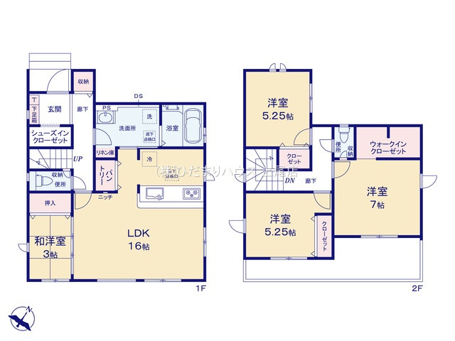 上尾市上31期　新築戸建　グラファーレ02の間取り