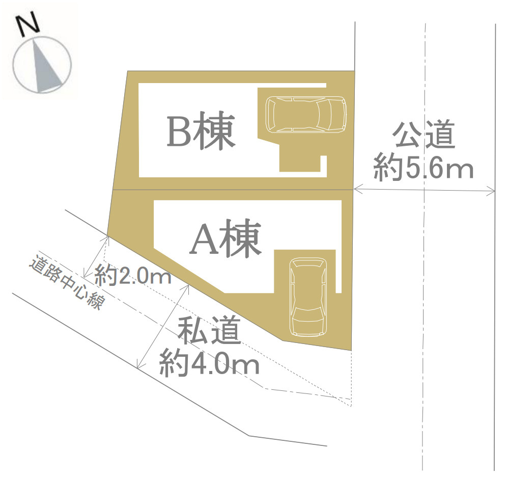 横浜市中区山元町3丁目 新築戸建て【仲介手数料無料】の区画図
