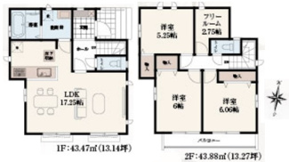 【間取り】 | 東久留米南沢4丁目　全18棟　H号棟 | 東久留米南沢4丁目　全18棟　H号棟