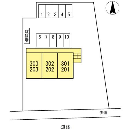 プランドール南久万の区画図
