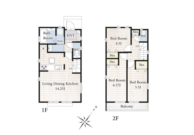 【間取り】 | 陽の光をたっぷりと浴びながら気持ち良く生活が出来ます。夢のマイホーム、夢ではなく実現出来ます！見学・ご相談等、お気軽にご連絡下さい。