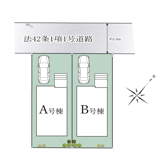 【区画図】 | ご家族様のプライベート空間が確保できる素敵な間取りです。また敷地ゆったりですので、おうち時間を楽しむのにもぴったりですね♪