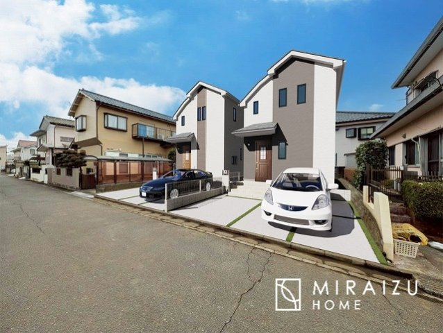 【完成予想図】 | 陽の光をたっぷりと浴びながら気持ち良く生活が出来ます。見学・ご相談等、お気軽にご連絡下さい。※実際の写真にCGパースを重ねたイメージ画像です。