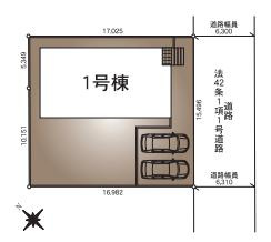 古河市尾崎第1　新築一戸建て　クレイドルガーデンの区画図|全1棟