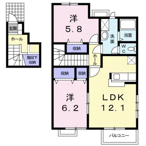 サンフラワー　Ｂの間取り