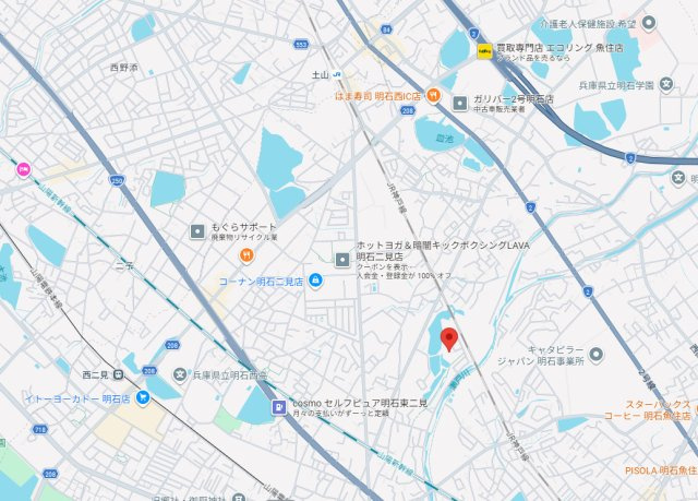 明石市二見町福里　中古戸建の地図