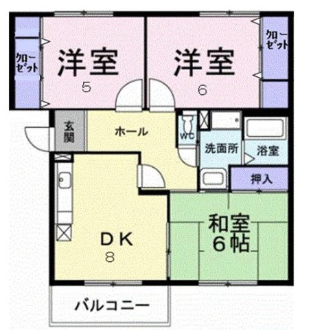 【間取り】 | ボナール山の手パートⅡ