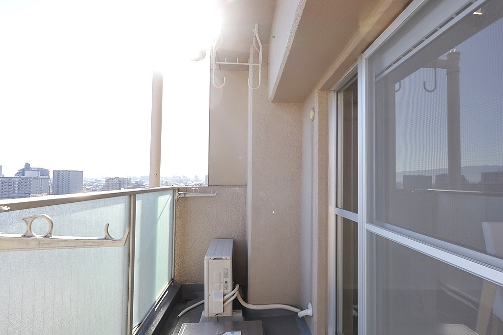 ～ペットと暮らせるマンション～万葉ハイツ小阪菱屋西のバルコニー