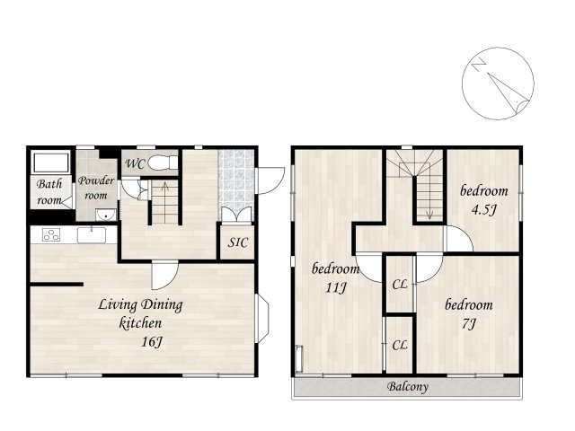 【間取り】 | 糟屋郡宇美町四王寺坂３丁目　中古一戸建☆仲介手数料無料☆