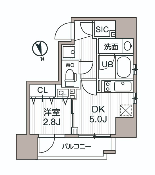 シーズンフラッツ蔵前パークフロントの間取り