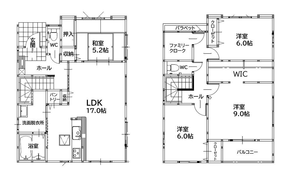 戸畑区東大谷2丁目1期の間取り