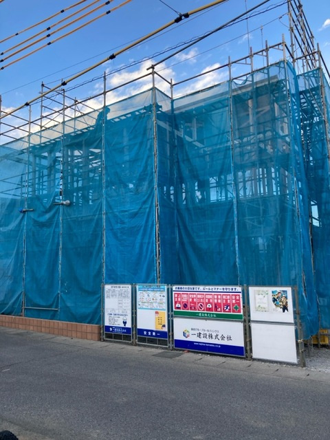 リーブルガーデンＳ前橋市下細井町第4　1号棟の前面道路含む現地写真|前面道路含む現地写真です