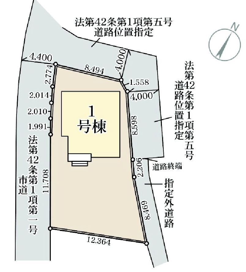 リーブルガーデンＳ前橋市下細井町第4　1号棟の区画図|駐車場３台以上ご用意しています！
