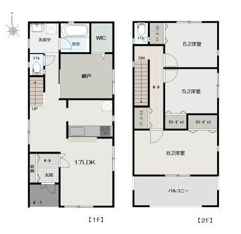 高知市南金田-１号棟- 新築戸建ての間取り|１号棟