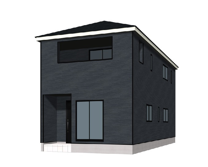 高知市南金田-１号棟- 新築戸建ての完成予想図|1号棟　外観の完成予想図です