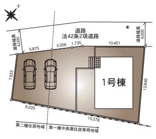 古河市中田第5　新築一戸建て　クレイドルガーデンの区画図