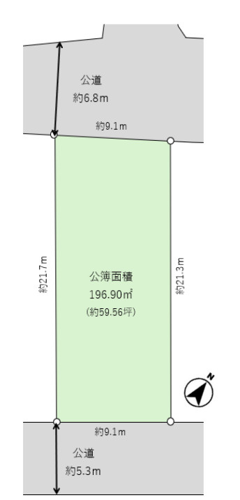 上原３　土地の区画図