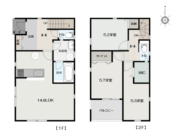 高知市南金田-4号棟- 新築戸建ての間取り|4号棟