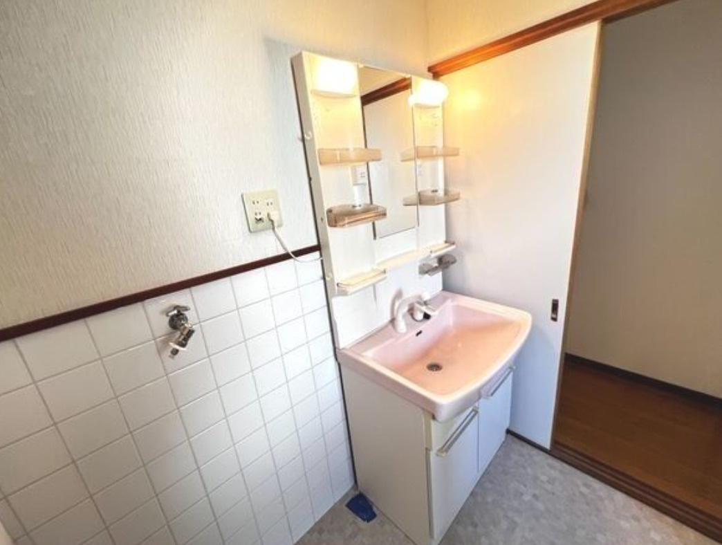 メゾネット松東の洗面所