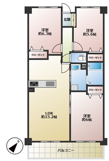 【間取り】 | アネシス空港東五番館