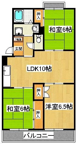 トリヴァンベール原木中山の間取り
