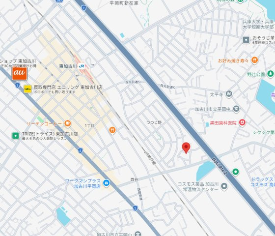 加古川市平岡町西谷　中古戸建の地図