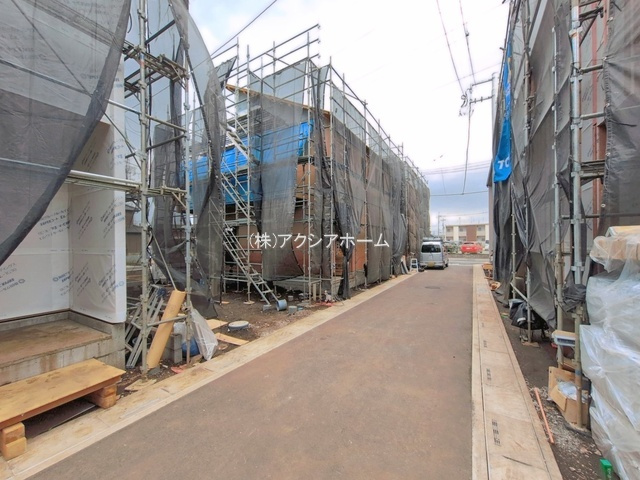 入間市下藤沢５丁目・全13棟　新築一戸建　5号棟　の前面道路含む現地写真|現地写真（2026年4月7日撮影）