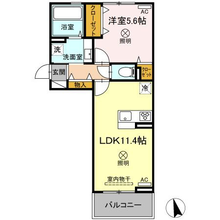 カーサ八代の間取り