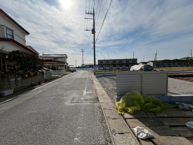 【Livele Garden】　古河市大山　第３　全2邸の前面道路含む現地写真|〇前面道路〇
東側約6m
2026年2月撮影