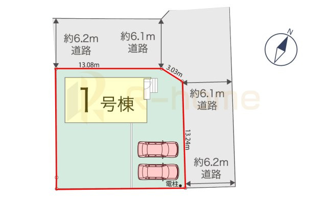 取手市光風台2丁目第1期　新築戸建て　1号棟の区画図|大きなお買い物だからこそ、メリット・デメリットを伝えさせて頂きます。
R-homeにお任せください♪