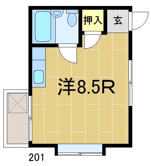 宮野ハイツの間取り|シンプルな間取り