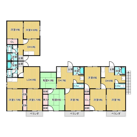 【間取り】 | Crescent　House