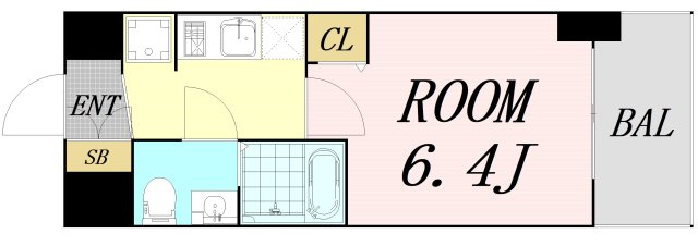 エグゼ大阪DOME CITYシエル　仲介手数料無料の間取り
