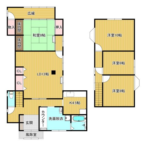 柏崎市春日レントハウスの間取り