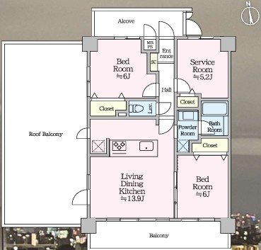 【間取り】 | ディナ・スカーラお花茶屋