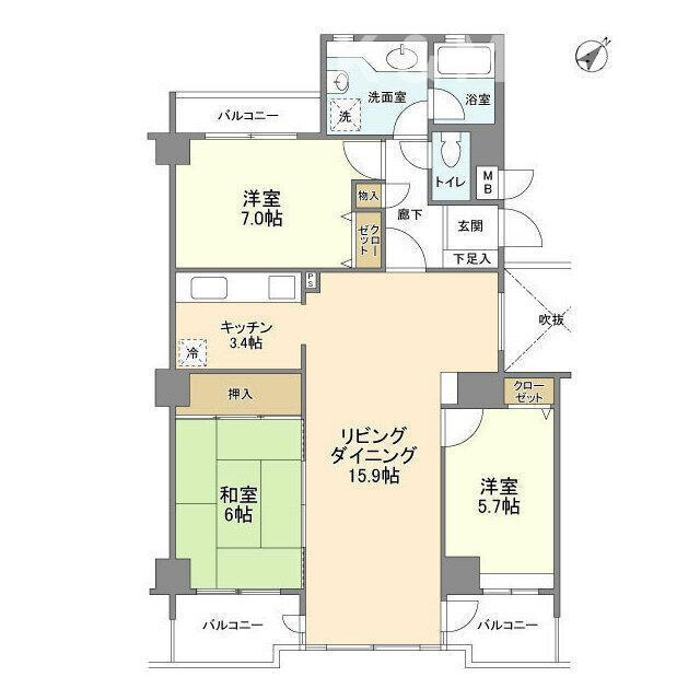 コスモ柏２の間取り| 