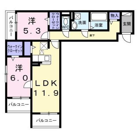 山城町４丁目アパートの間取り