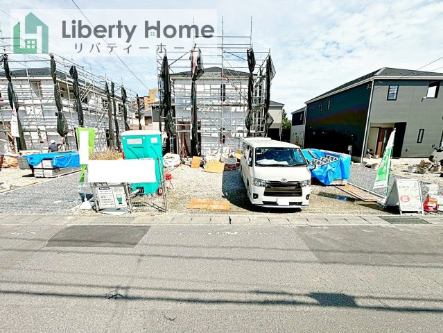 土浦市生田町第4　新築戸建　4号棟の前面道路含む現地写真