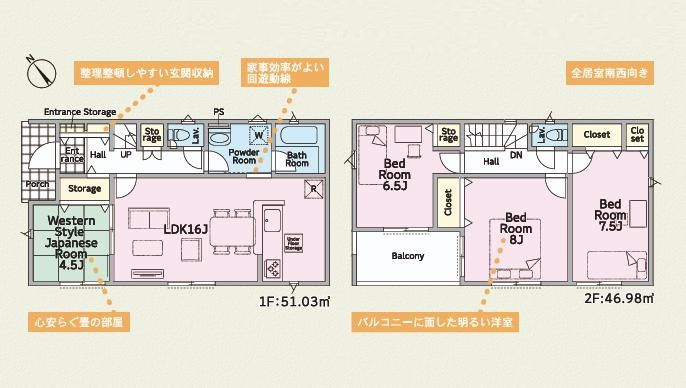 土浦市生田町第4　新築戸建　6号棟の間取り