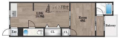 絹笠コーポの間取り