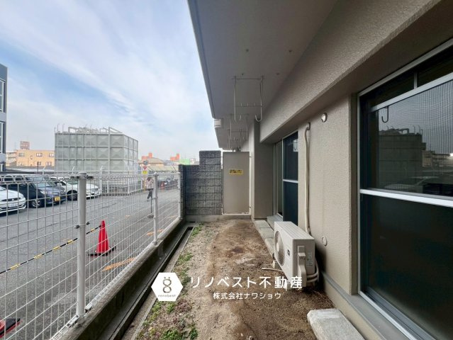 正起花園ハイツのバルコニー|約14.62㎡の専用庭でお洗濯物が多い日も安心♪