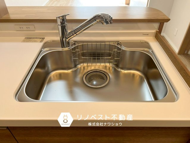 第一シャトー八戸の里のキッチン|十分な広さがあるシンクで、後片付けの時短に！