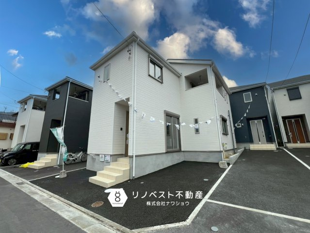 東大阪市布市町　第1の外観|駐車場完備！
2025年8月完成の新築戸建て！