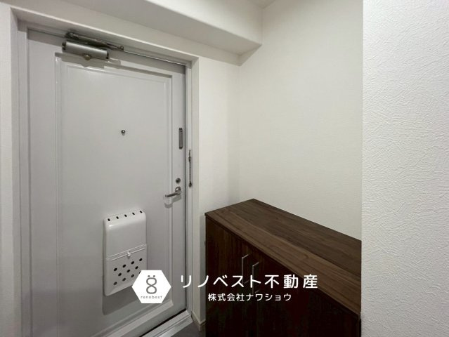 弥刀ハウスの玄関|玄関にはシューズボックスがあるのでスッキリとした玄関周りになりますね！