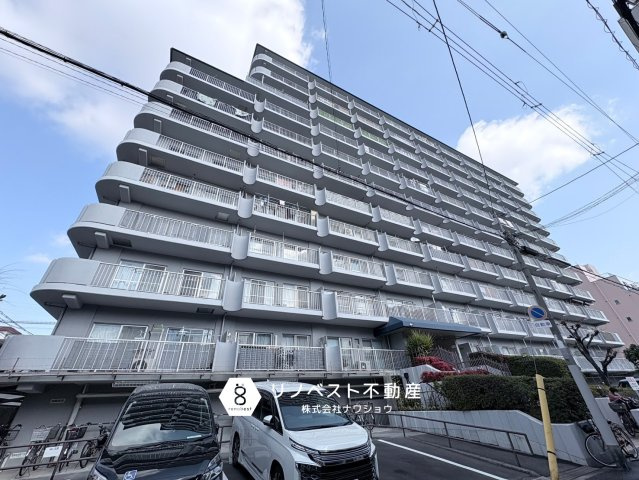 ネオコーポ鶴橋の外観|来客用のコインパーキング付き◎宅配ボックス付きのリノベマンションです！